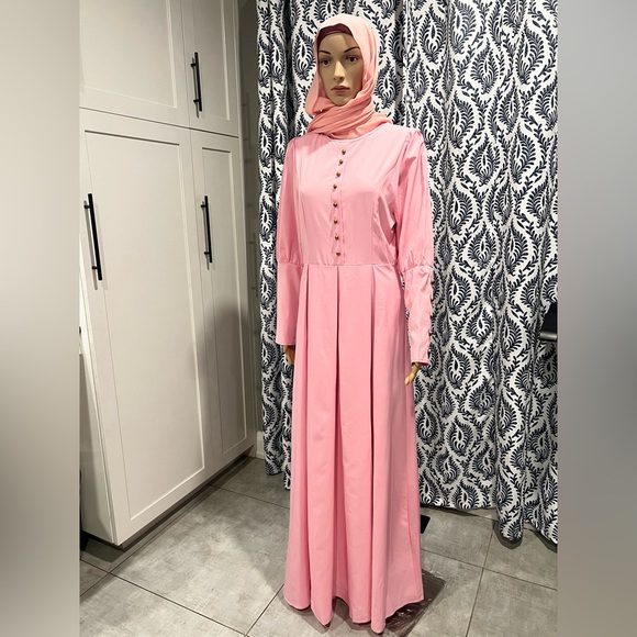 Vintage Casual Pink,Blue and Burgundy maxi floor length dresses- S,M,L and XL - Picture 7 of 10